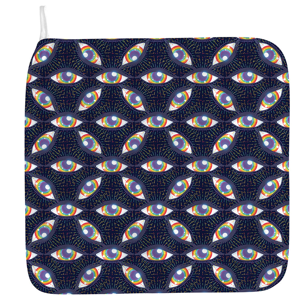 LGBT Pride Rainbow Eyes Pattern Print Hand Towel