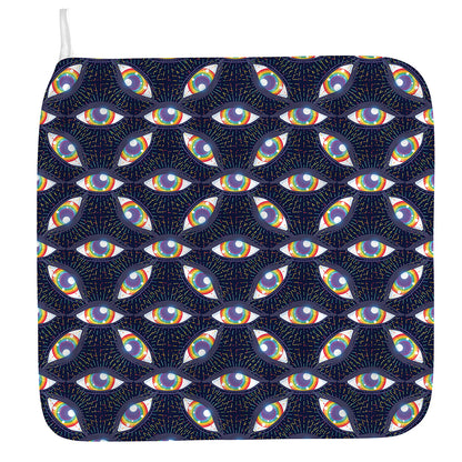 LGBT Pride Rainbow Eyes Pattern Print Hand Towel