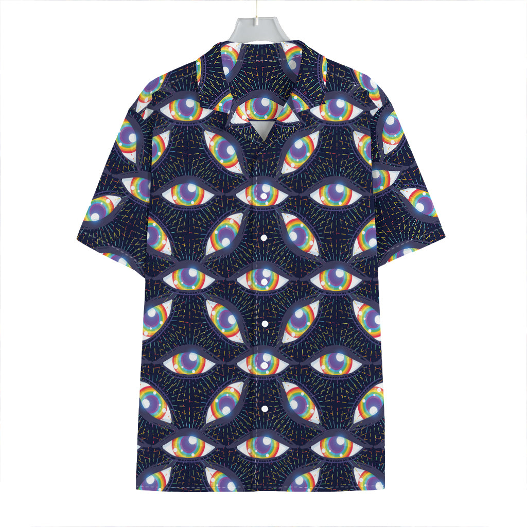 LGBT Pride Rainbow Eyes Pattern Print Hawaiian Shirt