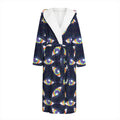 LGBT Pride Rainbow Eyes Pattern Print Hooded Bathrobe