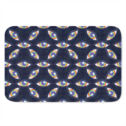 LGBT Pride Rainbow Eyes Pattern Print Indoor Door Mat