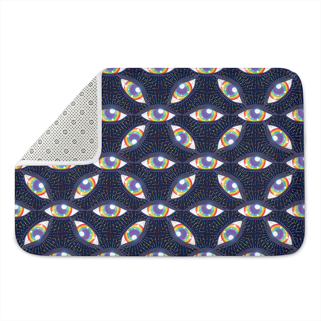 LGBT Pride Rainbow Eyes Pattern Print Indoor Door Mat