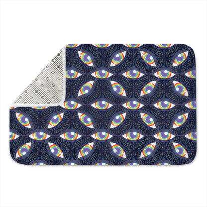 LGBT Pride Rainbow Eyes Pattern Print Indoor Door Mat