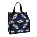 LGBT Pride Rainbow Eyes Pattern Print Insulated Lunch Tote