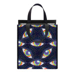 LGBT Pride Rainbow Eyes Pattern Print Insulated Lunch Tote