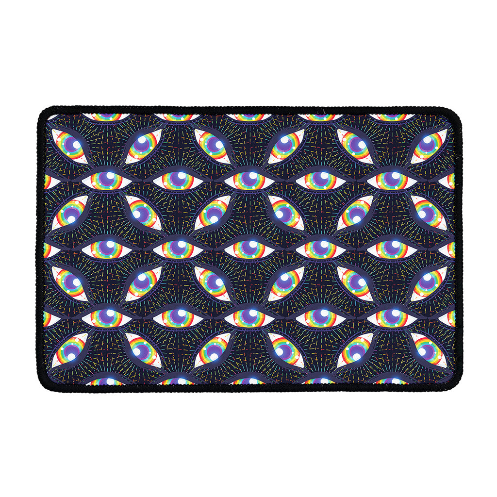 LGBT Pride Rainbow Eyes Pattern Print Kitchen Mat