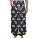 LGBT Pride Rainbow Eyes Pattern Print Lantern Pants