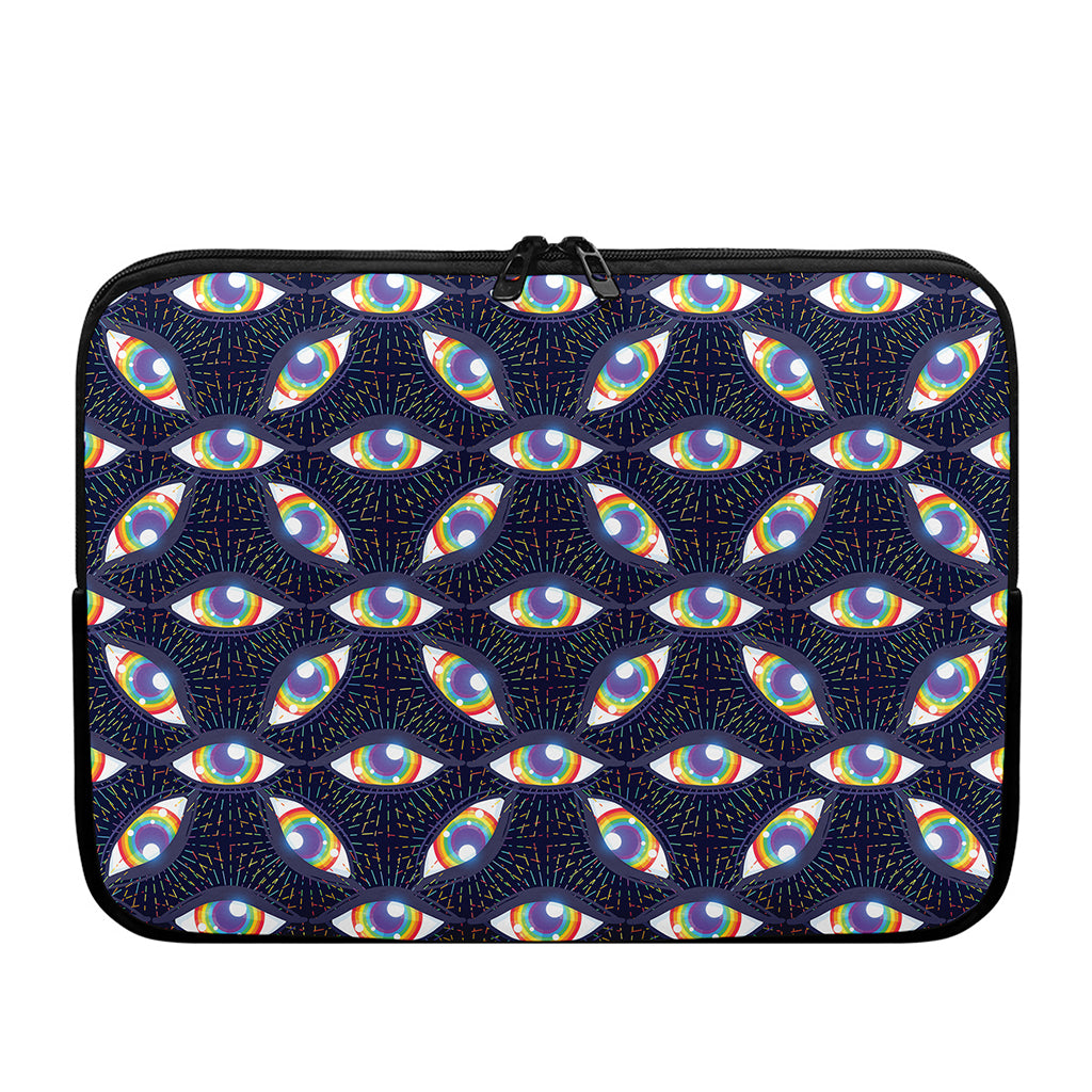 LGBT Pride Rainbow Eyes Pattern Print Laptop Sleeve