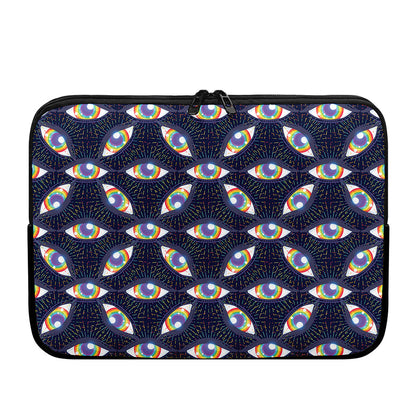 LGBT Pride Rainbow Eyes Pattern Print Laptop Sleeve