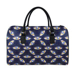 LGBT Pride Rainbow Eyes Pattern Print Leather Duffle Bag