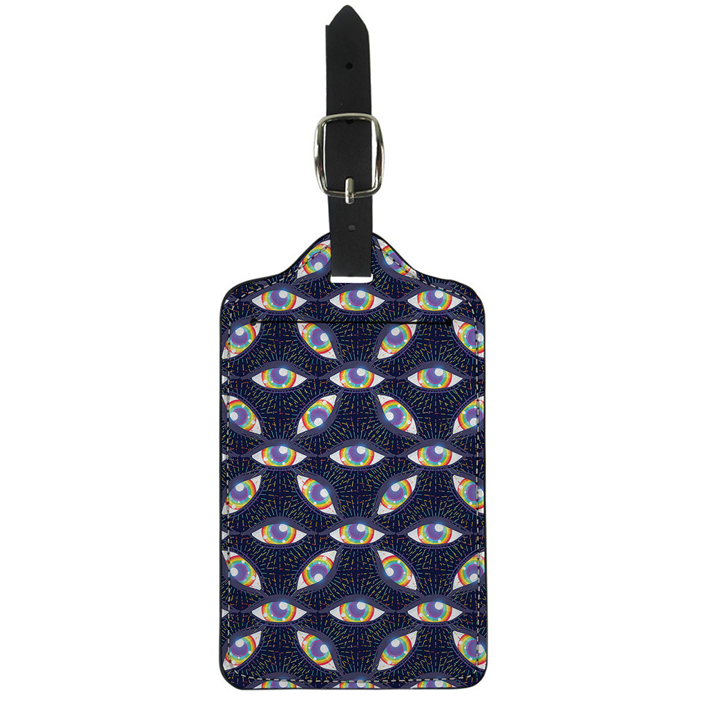 LGBT Pride Rainbow Eyes Pattern Print Luggage Tag