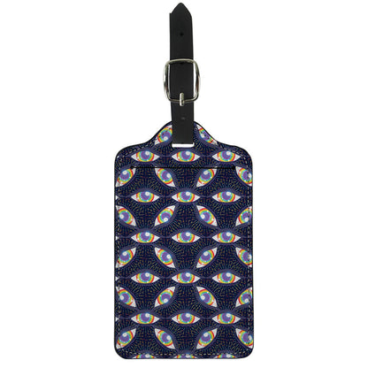 LGBT Pride Rainbow Eyes Pattern Print Luggage Tag