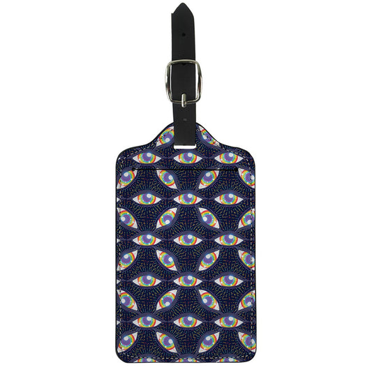 LGBT Pride Rainbow Eyes Pattern Print Luggage Tag