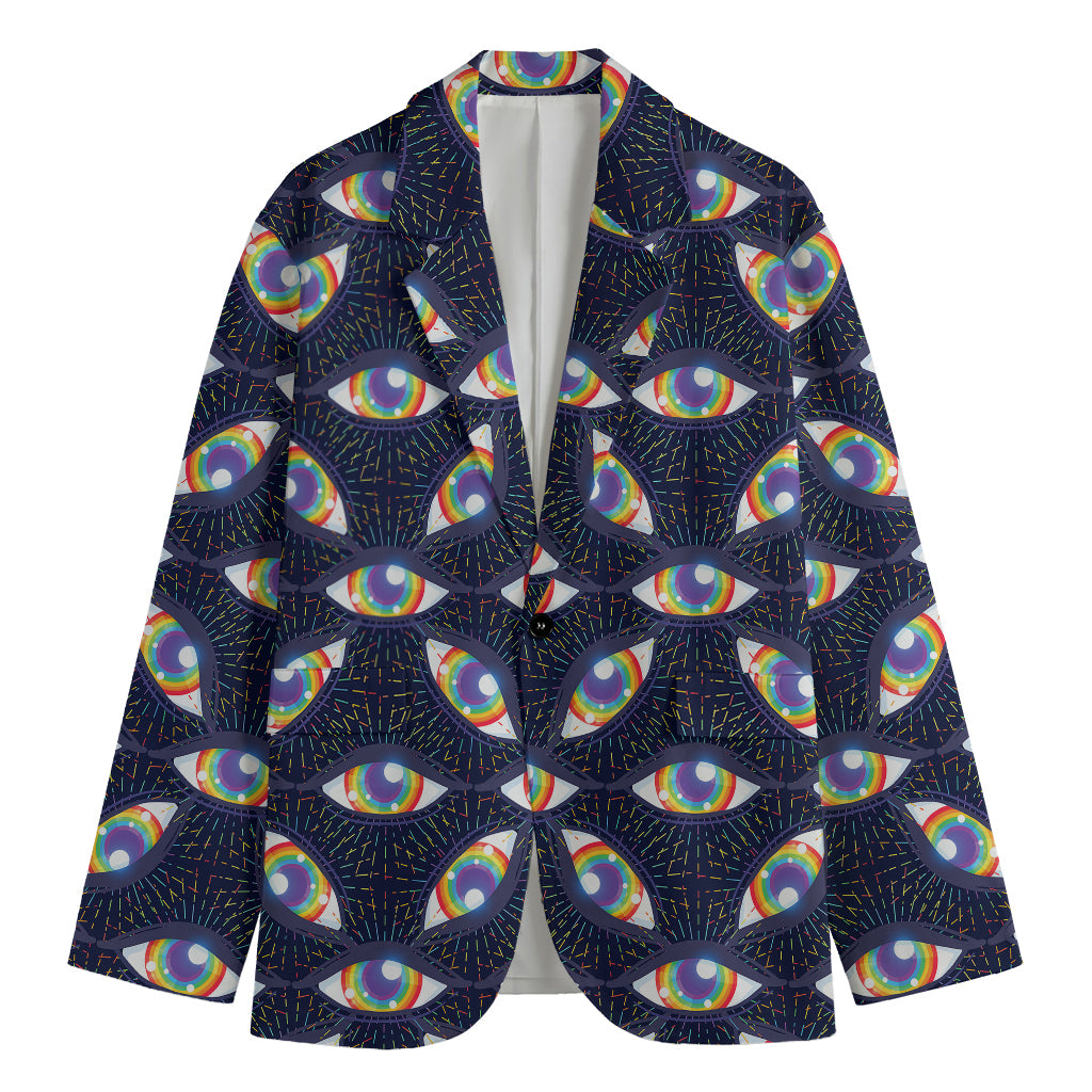 LGBT Pride Rainbow Eyes Pattern Print Men's Blazer