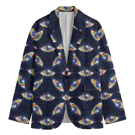 LGBT Pride Rainbow Eyes Pattern Print Men's Blazer