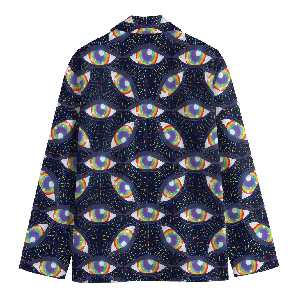 LGBT Pride Rainbow Eyes Pattern Print Men's Blazer