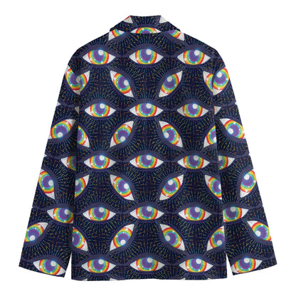 LGBT Pride Rainbow Eyes Pattern Print Men's Blazer