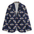 LGBT Pride Rainbow Eyes Pattern Print Men's Cotton Blazer