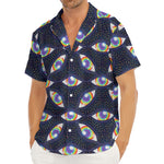 LGBT Pride Rainbow Eyes Pattern Print Men's Deep V-Neck Shirt