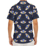 LGBT Pride Rainbow Eyes Pattern Print Men's Deep V-Neck Shirt