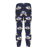 LGBT Pride Rainbow Eyes Pattern Print Men's leggings