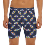 LGBT Pride Rainbow Eyes Pattern Print Men's Long Boxer Briefs