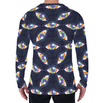 LGBT Pride Rainbow Eyes Pattern Print Men's Long Sleeve T-Shirt