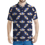 LGBT Pride Rainbow Eyes Pattern Print Men's Polo Shirt