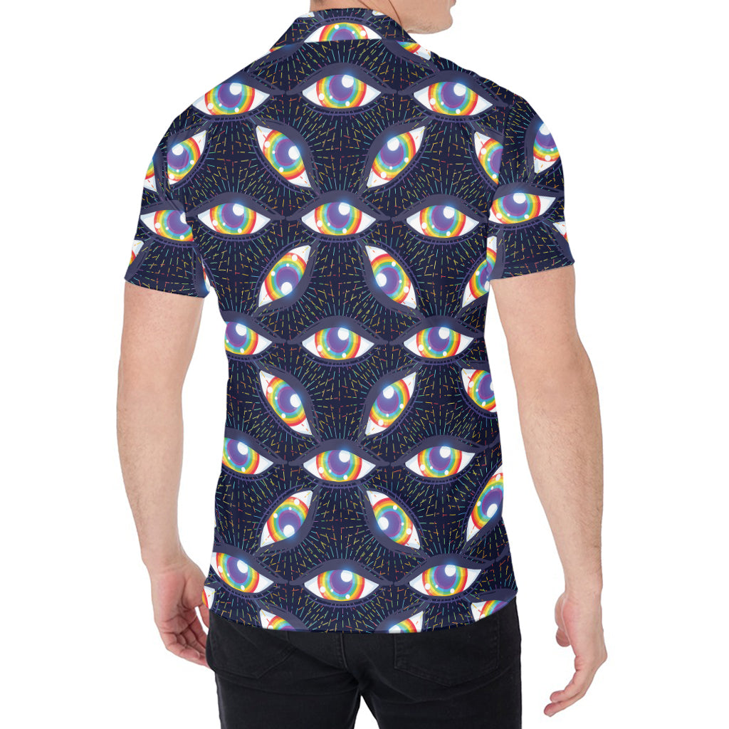 LGBT Pride Rainbow Eyes Pattern Print Men's Shirt