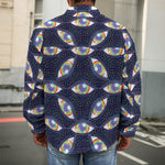 LGBT Pride Rainbow Eyes Pattern Print Men's Shirt Jacket