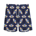 LGBT Pride Rainbow Eyes Pattern Print Men's Athletic Shorts