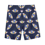 LGBT Pride Rainbow Eyes Pattern Print Men's Sports Shorts
