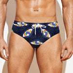 LGBT Pride Rainbow Eyes Pattern Print Men's Swim Briefs