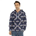 LGBT Pride Rainbow Eyes Pattern Print Men's Velvet Pullover Hoodie