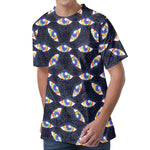 LGBT Pride Rainbow Eyes Pattern Print Men's Velvet T-Shirt