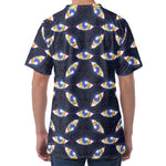 LGBT Pride Rainbow Eyes Pattern Print Men's Velvet T-Shirt