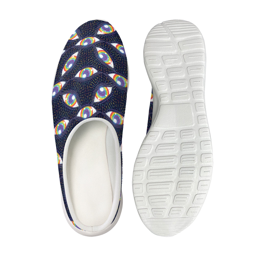 LGBT Pride Rainbow Eyes Pattern Print Mesh Casual Shoes