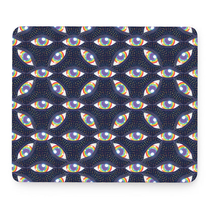 LGBT Pride Rainbow Eyes Pattern Print Mouse Pad