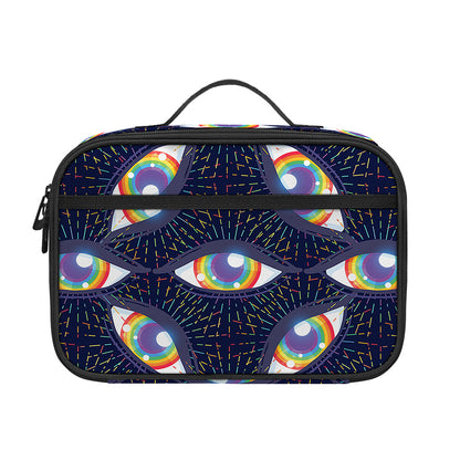 LGBT Pride Rainbow Eyes Pattern Print Portable Lunch Bag