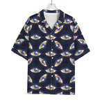 LGBT Pride Rainbow Eyes Pattern Print Rayon Hawaiian Shirt