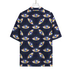 LGBT Pride Rainbow Eyes Pattern Print Rayon Hawaiian Shirt