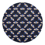 LGBT Pride Rainbow Eyes Pattern Print Round Blanket