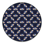 LGBT Pride Rainbow Eyes Pattern Print Round Floor Mat