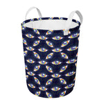 LGBT Pride Rainbow Eyes Pattern Print Round Laundry Basket