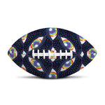 LGBT Pride Rainbow Eyes Pattern Print Rugby Ball
