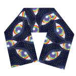 LGBT Pride Rainbow Eyes Pattern Print Scarf
