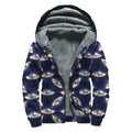 LGBT Pride Rainbow Eyes Pattern Print Sherpa Lined Zip Up Hoodie