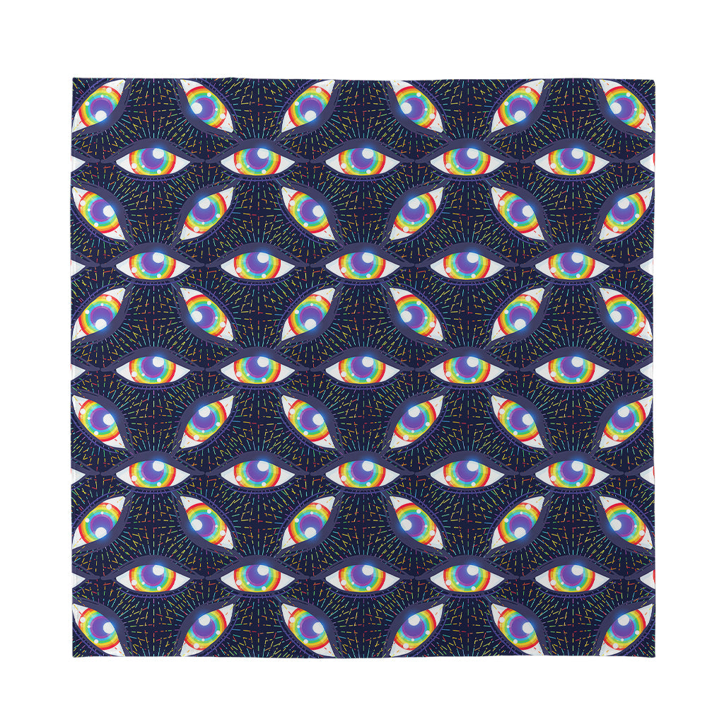 LGBT Pride Rainbow Eyes Pattern Print Silk Bandana