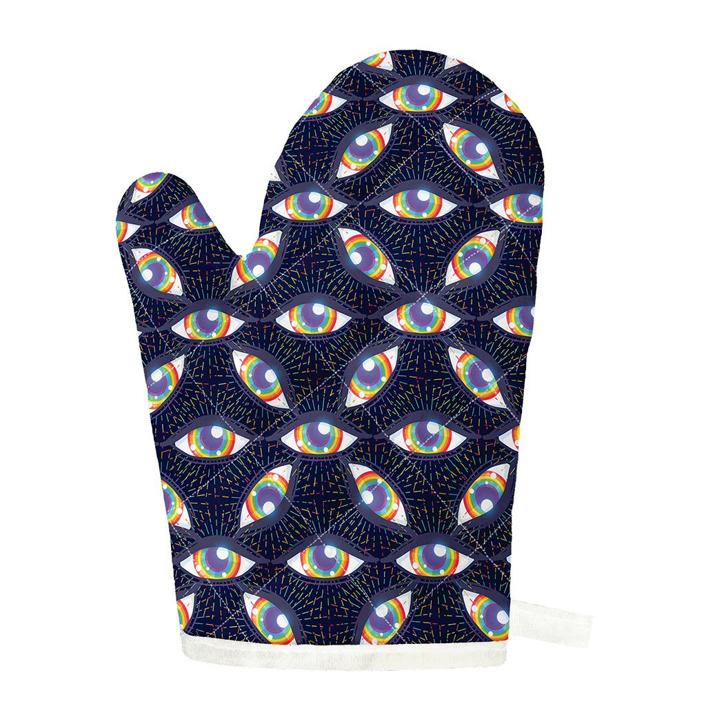 LGBT Pride Rainbow Eyes Pattern Print Single Oven Mitt