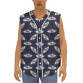 LGBT Pride Rainbow Eyes Pattern Print Sleeveless Baseball Jersey